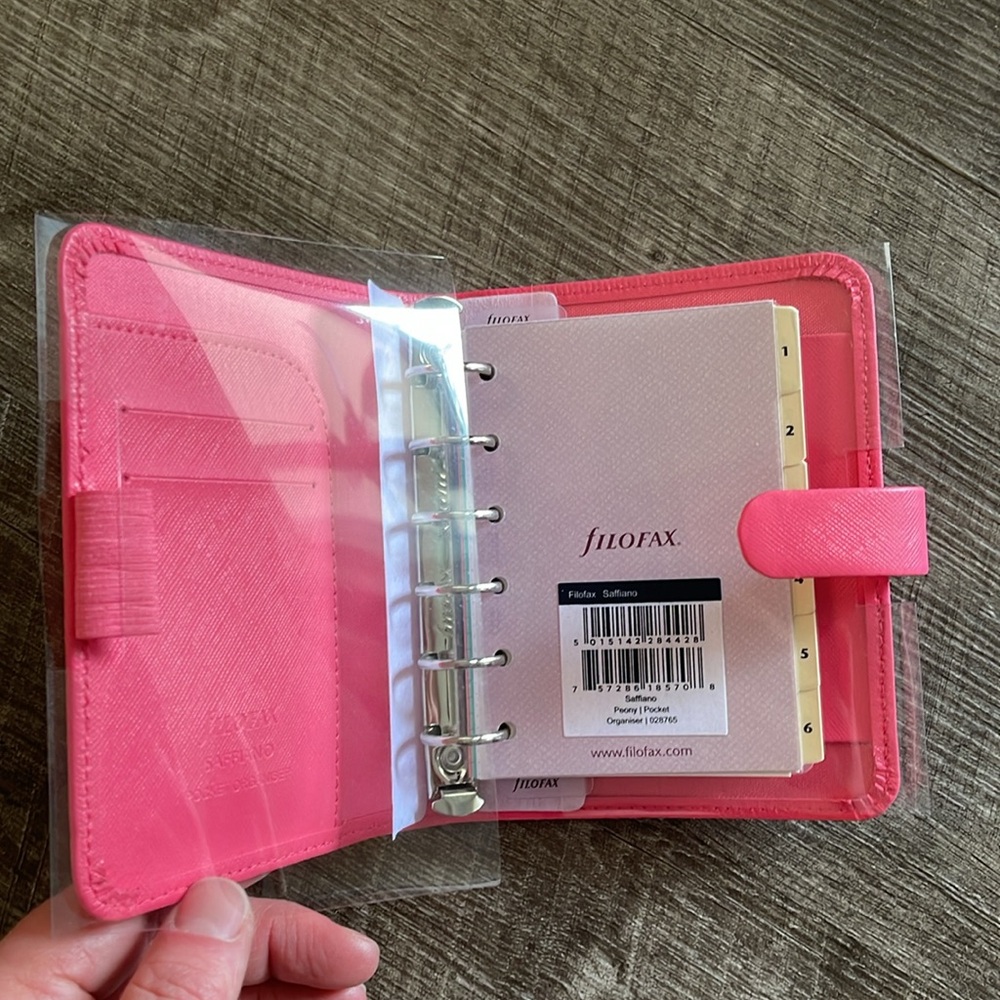 Filofax Saffiano Pocket Peony - Picture 2 of 2